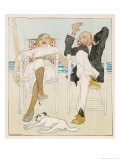 Two Holidaymakers Take Things Easy in Their Beach Chairs