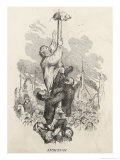 Country Bumpkins Compete for a Sucking Pig Fixed to the Top of a Greasy Pole