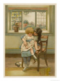 Buy An Elder Sister Tells Her Younger Sister the Well-Known Story of the Little Piggy at AllPosters.com