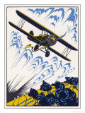 Buy Biplane Flies Low Over the Countryside at AllPosters.com