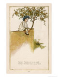 Buy Humpty Dumpty Depicted Sitting on a Wall Previous to the Great Fall at AllPosters.com