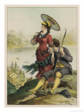 Buy Pair of Holidaymakers Admire the View Each in Their Own Way at AllPosters.com
