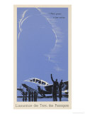 Buy Twin-Engined French Passenger Plane Prepares to Take Off at AllPosters.com