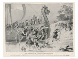 Buy Thorvald the Son of Leif Eriksson is Injured in a Confrontation with Native Americans at AllPosters.com