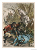 Buy Woman is Rescued from a Wild Boar During a Hunting Expedition at AllPosters.com