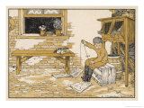 Boy Makes the Tail of a Kite