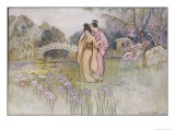 Buy Japanese Couple in a Garden at AllPosters.com