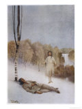 Buy Nekumonta Collapses in the Snow Whilst Searching for a Rememdy for His Sick Wife at AllPosters.com