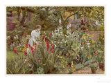 Buy Mrs Spooner in Her Thames-Side Garden at Hammersmith West London at AllPosters.com