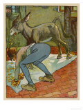 Buy Young Boy Bends to Pick up Some Gold Coins at AllPosters.com