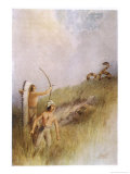 Buy The Sioux War Chief Shoots an Arrow at the Monster Ratlesnake and Kills It at AllPosters.com