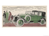 Buy The Chauffeur of a Peugeot Waits While His Passengers Admire the View at AllPosters.com