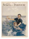 Buy French Lady is Given a Swimming Lesson at AllPosters.com