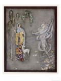 The Lady and Her White Fawn are Surprised by a Strange Apparition