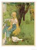 Buy The Goose Girl Combs Her Long Blond Hair at AllPosters.com