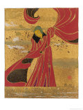 Buy Paul Poiret Creates This Theatrical Black and Red Evening Cape in the Style of a Japan at AllPosters.com