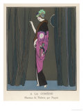 Buy Exotic Pink and Black Kimono Style Theatre Coat by Paquin Embellished with Chinese Embroidery at AllPosters.com