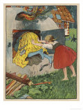 Buy Gretel Seizes Her Opportunity and Pushes the Wicked Witch into the Oven at AllPosters.com
