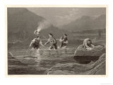 Bad Business' Scottish Salmon Poachers at Work Giclee Print