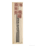 Buy Decorative Art Nouveau Motif of Long-Stemmed Flowers in Brown and Black at AllPosters.com