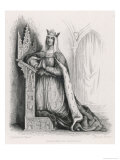 Buy Blanche de Castile Queeen of Louis VIII Depicted Praying Kneeling at a Prie-Dieu at AllPosters.com