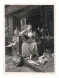 Buy Cinderella Sits Forlornly Next to a Lamp and Cauldron at AllPosters.com