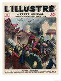 Buy As the Japanese Bombard Shanghai Residents Flee in Panic at AllPosters.com
