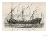 Buy Seventeenth Century Ship That Offers Both Sails and Oars at AllPosters.com