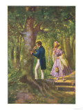Franz Schubert Austrian Musician Carving His Beloved's Name on a Tree