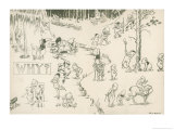 Buy Pixies Getting into Mischief in the Snow and Ice at AllPosters.com