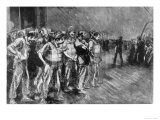 Stokers Wait on the Deck Hoping to Board Lifeboats