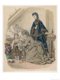 Buy Two Ladies Bountiful in Fashionable Garb Call on a Have-Not Bearing Gifts at AllPosters.com