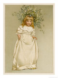 Buy Shyly Smiling Girl Wits 'Neath the Mistletoe at AllPosters.com