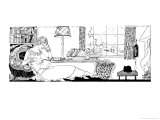 Buy She Reads Stretched on a Chaise-Longue at AllPosters.com