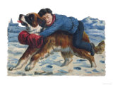Saint Bernard Rescues a Boy from an Icy Death