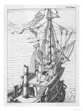 Amerigo Vespucci Italian Navigator Depicted on the Deck of His Ship Using Navigation Instrument