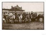 Children Lined up on Donkeys Ready for a Ride
