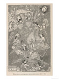 Muhammad Ascends to Paradise with the Help of Gabriel and Other Angels