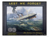 Lusitania Torpedoed by a German Submarine on Her Return Journey from New York to Liverpool