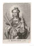 Saint Barbara Carrying a Tower to Symbolise the One
