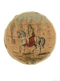 Small Circular Print Depicting Lady Godiva