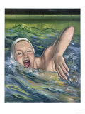 Ann Curtis (Usa) Sets the Record for the 400 Metre Women's Freestyle Giclee Print