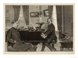 Giuseppe Verdi the Italian Opera Composer with His Librettist Arrigo Boito