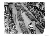 Troops from the United States March Past Victoria Station London
