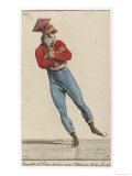 Buy An Elegant Parisian Fellow Skates Smoothly Along with His Arms Folded at AllPosters.com