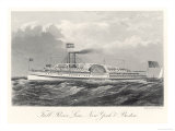 Paddle Steamer of the Fall River Line Plying Between New York and Boston