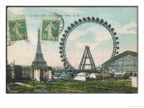 Buy La Grande Roue with the Tour Eiffel in the Distance at AllPosters.com