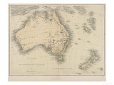 Map of Australia and New Zealand