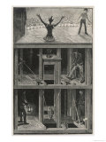 Cross Section of a Stage Which Shows How a Clown 