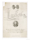 Facsimile of Queen Elizabeth I's Signature on the Death Warrant of Robert Devereux Earl of Essex